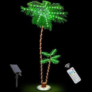 Oumilen Solar Powered LED Lighted Palm Tree, 7 ft. Tree - 1 of 1