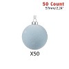 Every Day is Christmas Velvet 50ct 57cm/2.24" Christmas Ornaments, Shatterproof Christmas Tree Ornament Set, Flocking Ball Decorations - 3 of 4