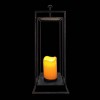 Alpine Corporation 25" Large Bronze Rectangular Candle Holder Indoor Outdoor Decorative Lantern Clear: Glass & Iron, No Battery Required - 3 of 4
