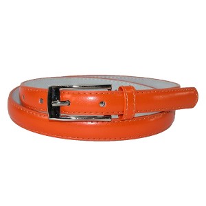 CTM Women's Skinny 3/4 Inch Leather Dress Belt (Pack of 2) - 1 of 4