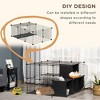 Skyzone Metal Small Animal Playpen with 3 Lockable Doors, Storage Shelf & Non-Slip Mats for Rabbits, - 3 of 4