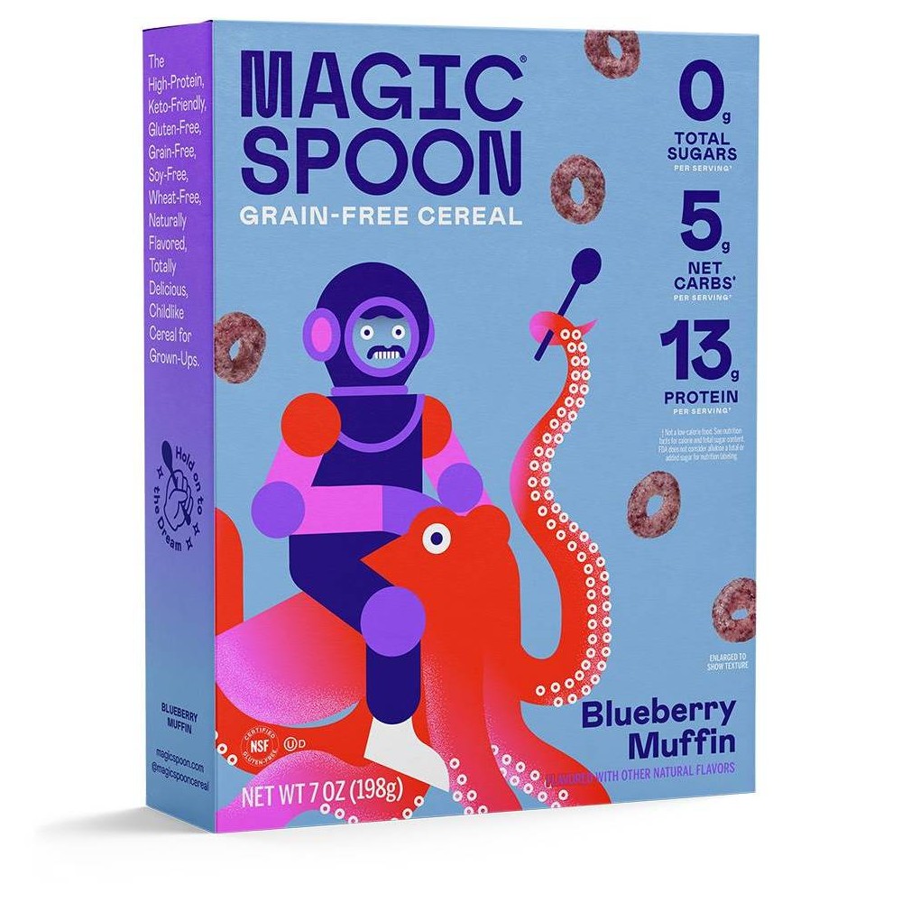 Magic Spoon Blueberry Muffin Keto and Grain-Free Breakfast Cereal - 7oz