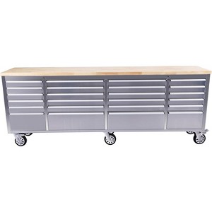 96 inch Tool Chest,  24 Drawers Storage Rolling Cabinet with Wheels, Lock Key Locking System, Drawer Liners for Garage Warehouse Repair Shop - 1 of 1