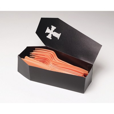 3ct Halloween Coffin Silverware Caddy Black