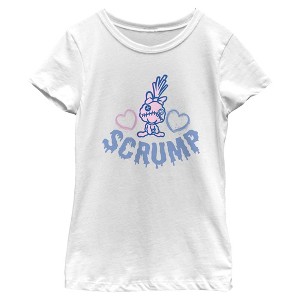 Girls Lilo & Stitch Scrump Hearts T Shirt - 1 of 4