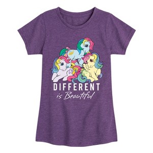 Girls' - My Little Pony - Different Is Beautful Fitted Short Sleeve Graphic T-Shirt - 1 of 4