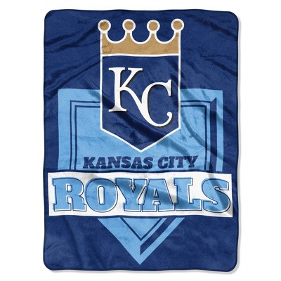 MLB Kansas City Royals Home Plate Raschel Throw Blanket