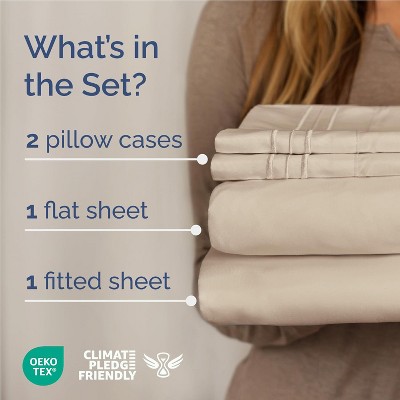 Queen Size Wheat Microfiber Deep Pocket Sheet Set