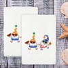 Linum Home Textiles SUMMER GNOMES - Embroidered Luxury 100% Turkish Cotton Hand Towels - 2 of 3