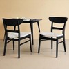 Set of 2 Mid-Century Modern Upholstered Dining Chairs with Rubberwood Legs, Cushioned Seat and Back, Accent Chairs for Kitchen or Dining Room - 4 of 4