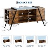 TV Stand with Slanted Metal Legs, Industrial Media Console with Adjustable Open Shelves, Wooden Entertainment Center Television Stand - 2 of 4