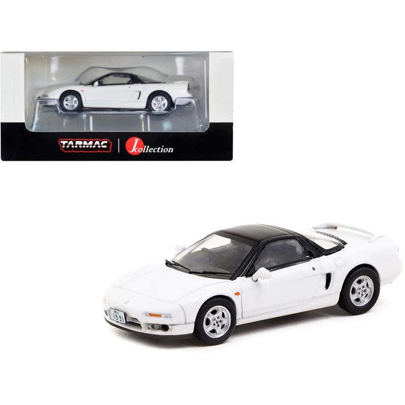 Honda NSX (NA1) RHD (Right Hand Drive) White with Black Top "J Collection" Series 1/64 Diecast Model by Tarmac Works, 1 of 4