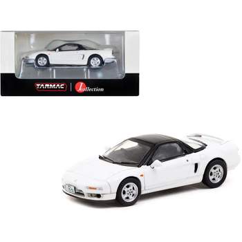 Honda NSX (NA1) RHD (Right Hand Drive) White with Black Top "J Collection" Series 1/64 Diecast Model by Tarmac Works