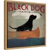 Amanti Art Black Dog Canoe Co (square) by Ryan Fowler Framed Canvas Wall Art - 2 of 4