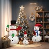 Hooseng 3 Piece Christmas Lighted Snowman Family Display Set, Large Indoor and Outdoor Yard Decor Holiday Decoration with 270 LED Lights - 3 of 4