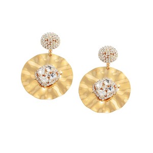 SOHI Women's Apricot Circular Drop Earrings - 1 of 3
