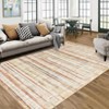 Washable Modern Abstract Rug Non Slip Low Pile Rug Soft Contemporary Throw Floor Cover Foldable Indoor Carpet for Living Room Bedroom - 3 of 4
