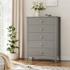 Fluted Dresser for Bedroom, 5-Drawer Wood Dresser for Bedroom, Modern Chest of Drawers, Storage Organizer Cabinet for Living Room, Hallway - 2 of 4