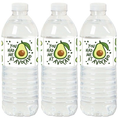 Big Dot of Happiness Hello Avocado - Fiesta Party Water Bottle Sticker Labels - Set of 20