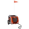 vidaXL Pet Bike Trailer Orange and Gray Oxford Fabric and Iron - 3 of 4