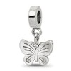 Black Bow Jewelry Sterling Silver Butterfly Dangle Bead Charm - 4 of 4