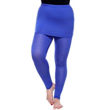 Women's Plus Size Skirted Leggings Purple 2x - White Mark : Target