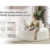 ORRD Round Cloud Couch Sofa Bed with Memory Foam, Green Sectional Sleeper for Small Space, 3 Pillows Included, No Assembly Required - 4 of 4