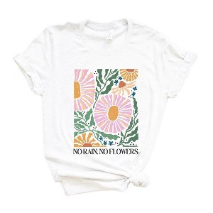 Simply Sage Market Women's Boho No Rain No Flowers Short Sleeve Graphic Tee - 1 of 4