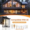 ALOADECOR 1 Light Black Light Dusk to Dawn Motion Sensor Outdoor Garage Wall Lights with Seeded Glass for Outside Garden Porch Patio (2 Pack) - 4 of 4