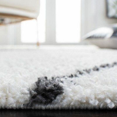 Ivory Synthetic Easy-Care Shag Area Rug 93"x93"