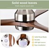 YUHAO 52 Inch  Quiet 6 Speed DC Motor Ceiling Fan with Light Remote Control and 3 Walnut Wood Blades - 3 of 4