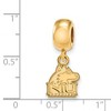 Black Bow Jewelry 14k Yellow Gold Plated Sterling Silver Northern Illinois Huskies NCAA Bead Charm - 2 of 3