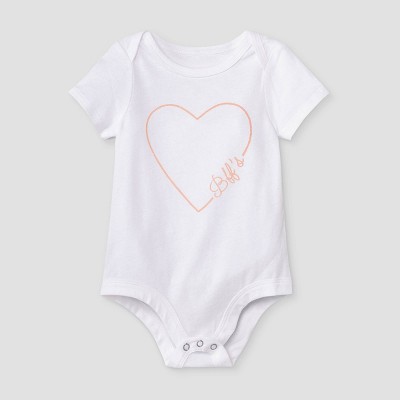 Image of Grayson Mini Baby 'Best Friends' Heart Bodysuit - White 0-3M