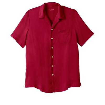 KingSize Men's Big & Tall KS Island Solid Camp Shirt
