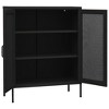 vidaXL Storage Cabinet Black Steel Large Height-Adjustable Shelves - Black - 4 of 4