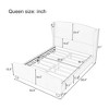 Full Size 51" High Headboard Wingback Linen Upholstered Bed No Box Spring Needed, Gray - 3 of 3