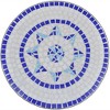 vidaXL Bistro Table Blue and White 23.6" Mosaic - 3 of 4