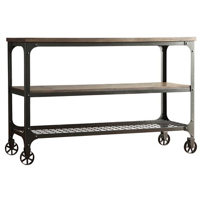 Merida Mixed Media Console Table Black - Inspire Q