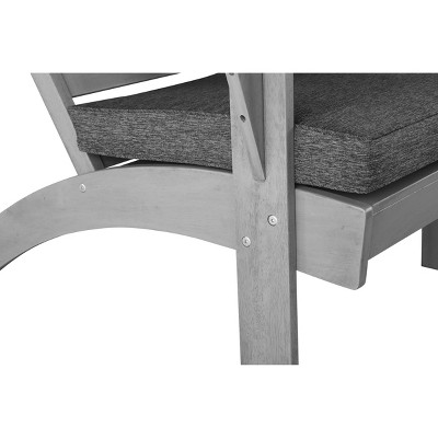 Rockport Gray Acacia Wood Outdoor Chair with Cushion