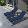 FURNIinspire Outdoor Seat Cushions 2PCS Patio Lounge Chair Cushion Replacement, Outdoor Chair Cushion, Removable Cover, Dark Blue, 74.4"*22.05"*2.76" - 4 of 4