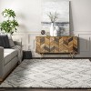 Nuloom Iola Trellis 8x10 Shag Area Rug for Living Room Bedroom Dining Room Nursery, White/Grey - 4 of 4