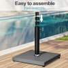 Pellebant Umbrella Base Holder Square 40lbs Weighted Stand for Outdoor Market Umbrella, Cement Concrete Steel - 4 of 4