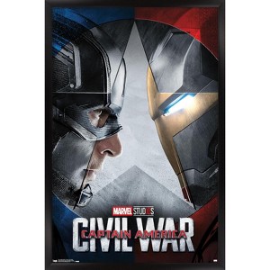 Trends International Marvel - Captain America: Civil War - Faceoff One Sheet Framed Wall Poster Prints - 1 of 4