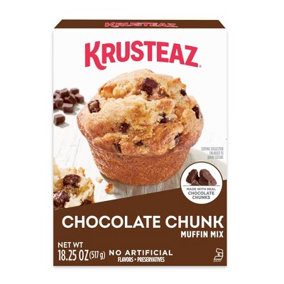 Krusteaz Chocolate Chunk Muffin Mix, 18.25 oz Box (Pack of 4)