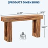 63" Long Narrow Rectangular Console Table, Farmhouse Wood Entryway Table for Hallway, Foyer & Living Room, Sofa Table Behind Couch - 2 of 2