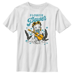 Boy's Betty Boop Flower Power T-Shirt - 1 of 4