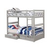 Twin Over Twin Bunk Bed with Two Drawers and Ladder - 2 of 4