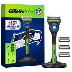 Gillette Labs NFL Razors - Seahawks - 4pk - 1 of 4