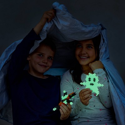 Plus-Plus 240 Piece Glow-in-the-Dark Multi-Color Building Blocks Tube