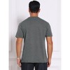 INSPIRE CHIC Men's Crew Neck Short Sleeve Solid Color Retro Style Casual T-Shirts - 3 of 4